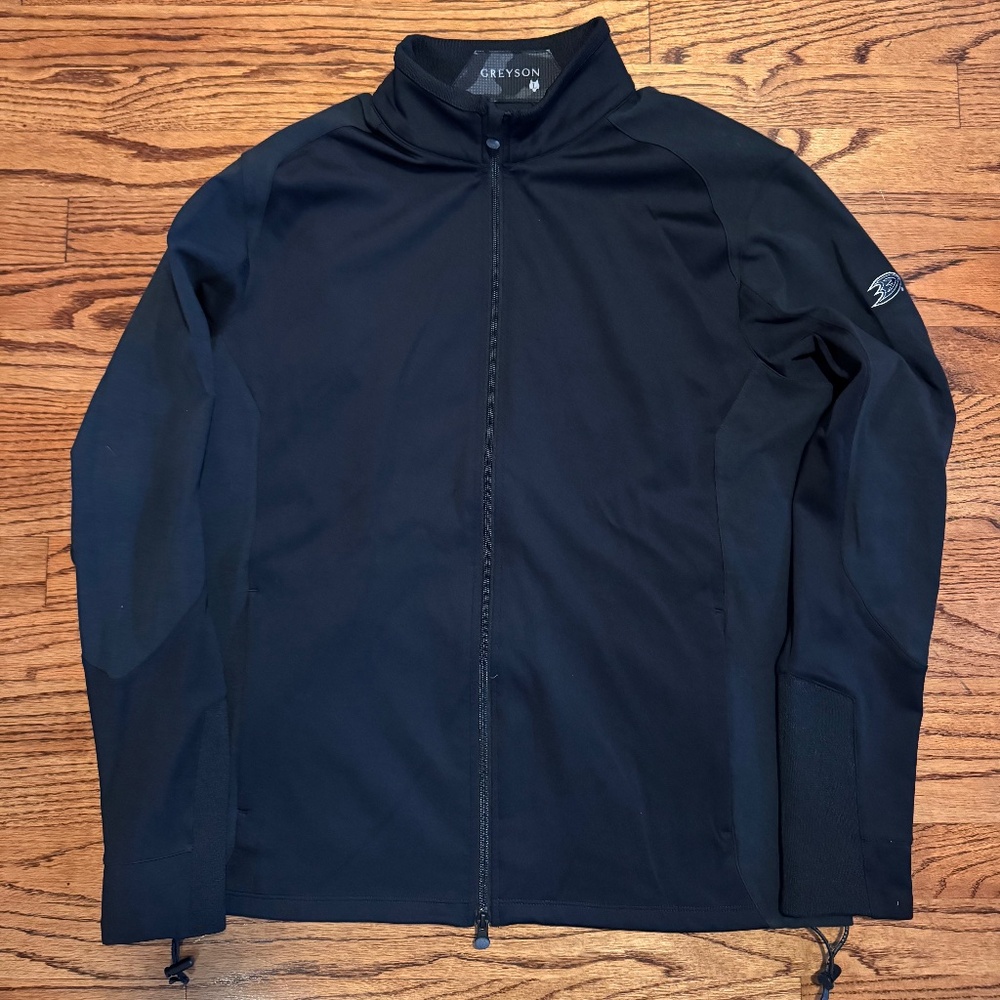 Greyson Golf Jacket Sequoia Jacket Anaheim Ducks NHL Full Zip Black Men's LARGE